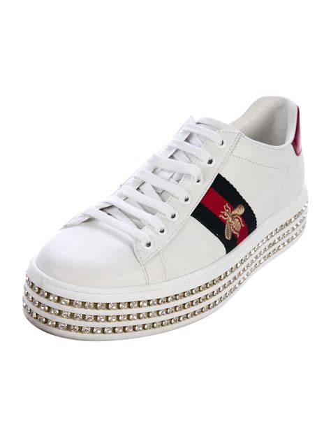 gucci ace sneakers with crystals.